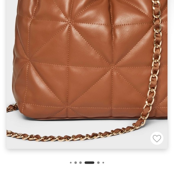 Cognac women’s bag w chain straps . Crossbody or over the shoulder!!! CLEAN - Picture 4 of 9